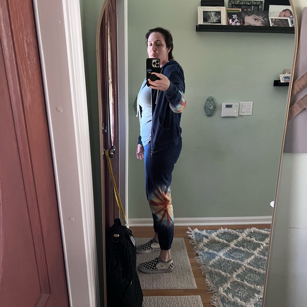 Lauren Moshi Multicolor Tie-Dye joggers and hooded sweater set